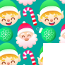 Holiday Pattern Santa & Elf 2